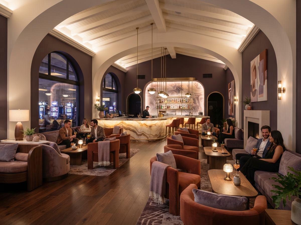 Comfortable lounge area at a TerraNova style venue