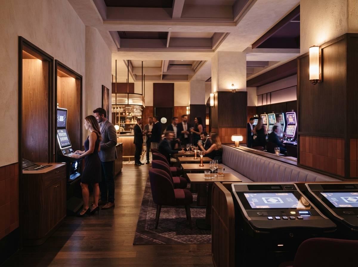 Modern physical gaming lounge at TerraNova Halls